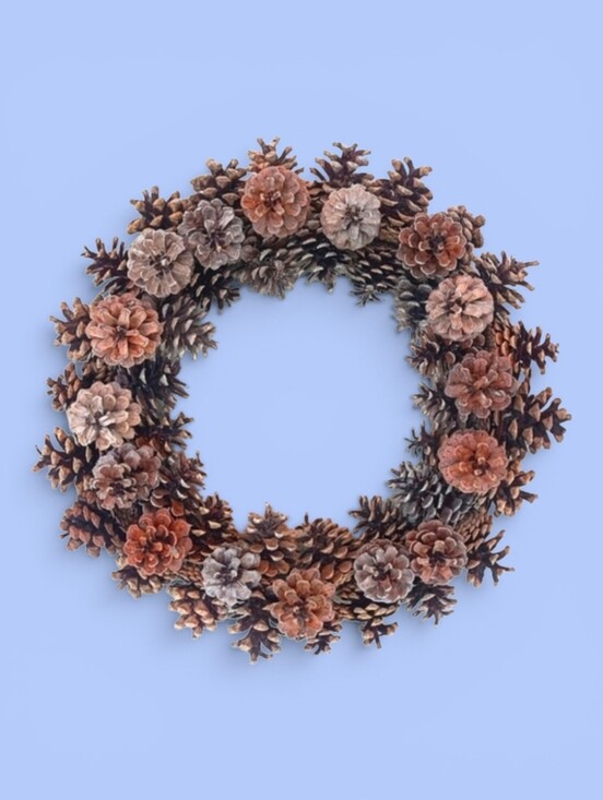 Other - Natural Pinecone Holiday Wreath - Brown